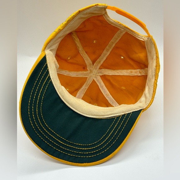 CAT Diesel Power Patch Vintage RARE Caterpillar Engine Adjustable Yellow Hat - Picture 7 of 8